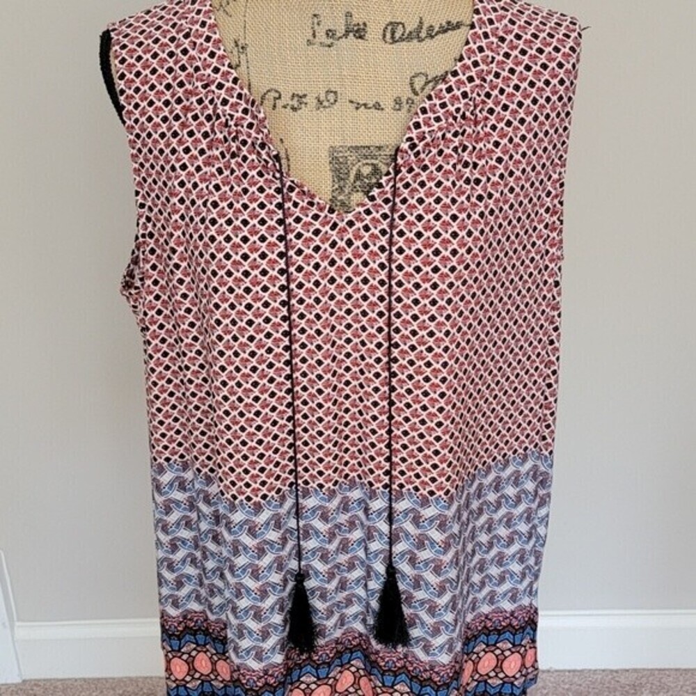 NWOT Beacon mixed print top